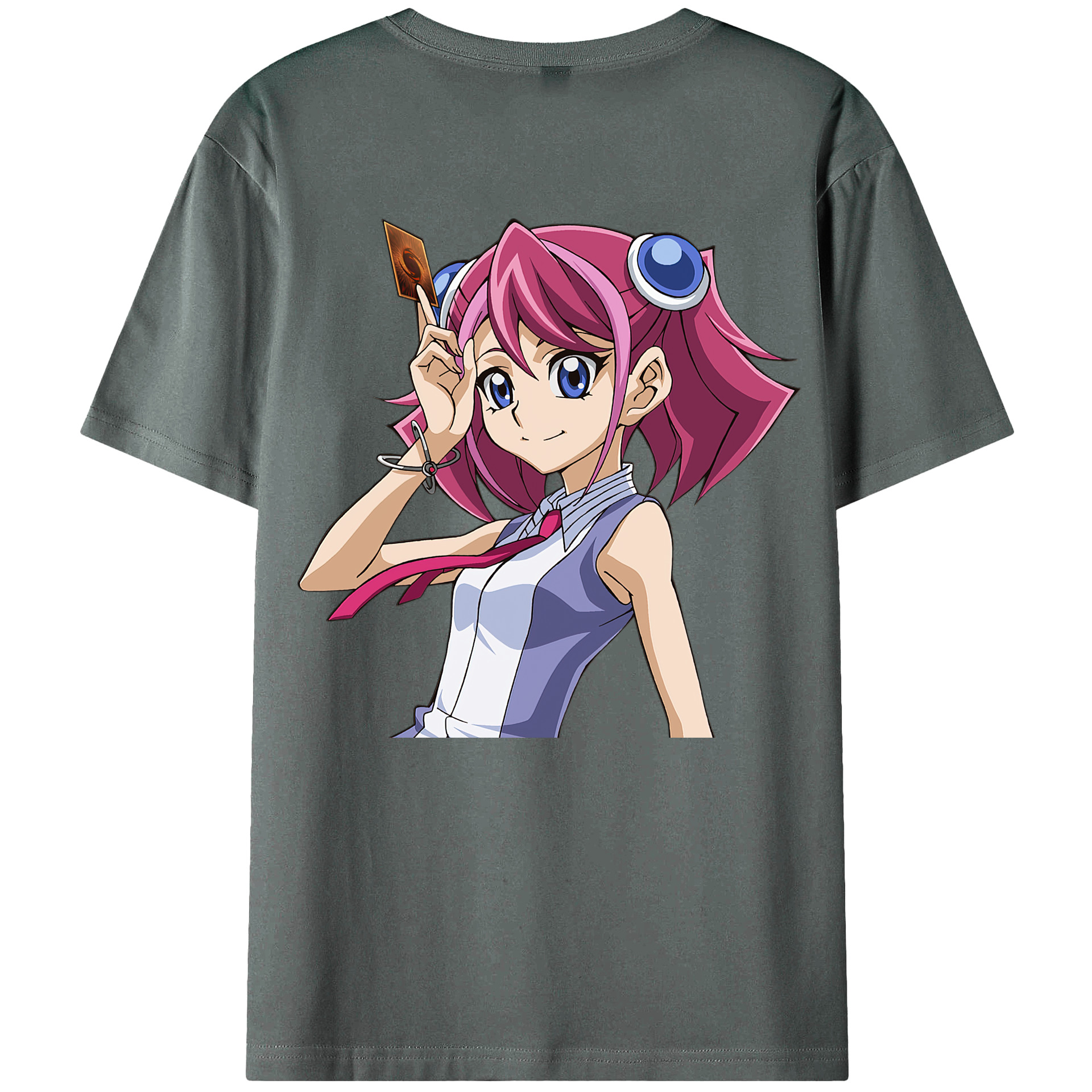 （画像用） 遊☆戯☆王 Yu-Gi-Oh! 綿100％ メンズ半袖Tシャツ（バックプリント） 通気性